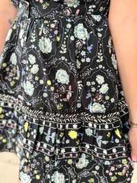 Floral Button Tie Dress