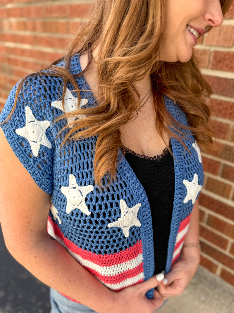 Stars & Stripes Knit Vest