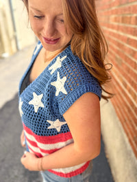 Stars & Stripes Knit Vest