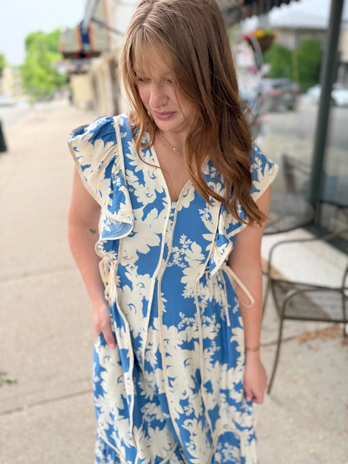 Skies are Blue Floral Dress