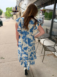 Skies are Blue Floral Dress