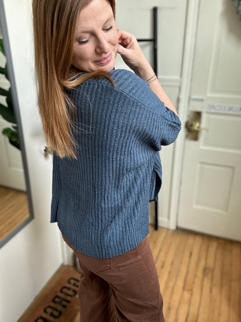 Kimmie Lightweight Sweater - Dusty Blue