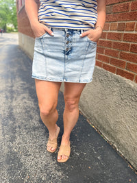 Downtown Denim Skort