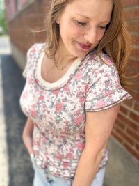 Vintage Rose Knit Top