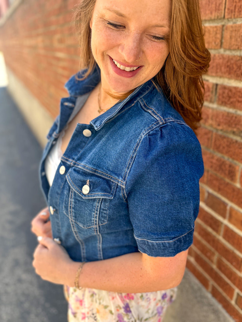 Everyday Denim Short Sleeve Jacket