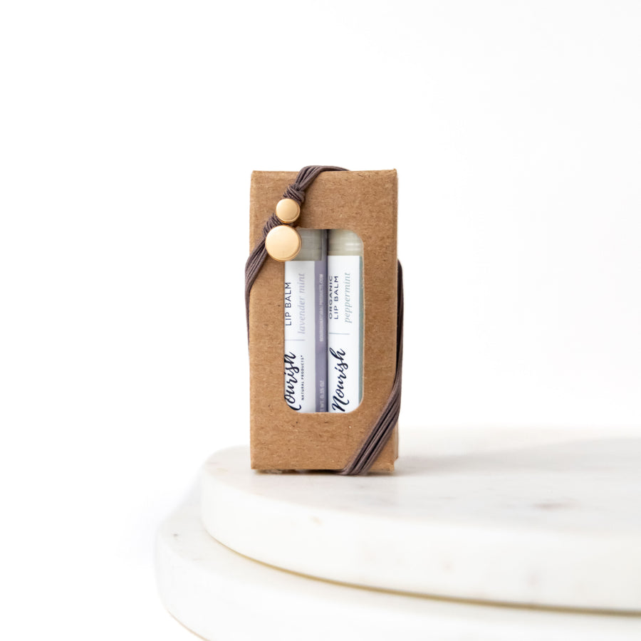 Lip Balm Duo - Lavender Mint & Peppermint