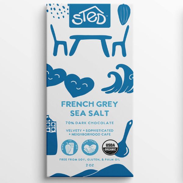 French Grey Sea Salt Chocolate Bar - NC