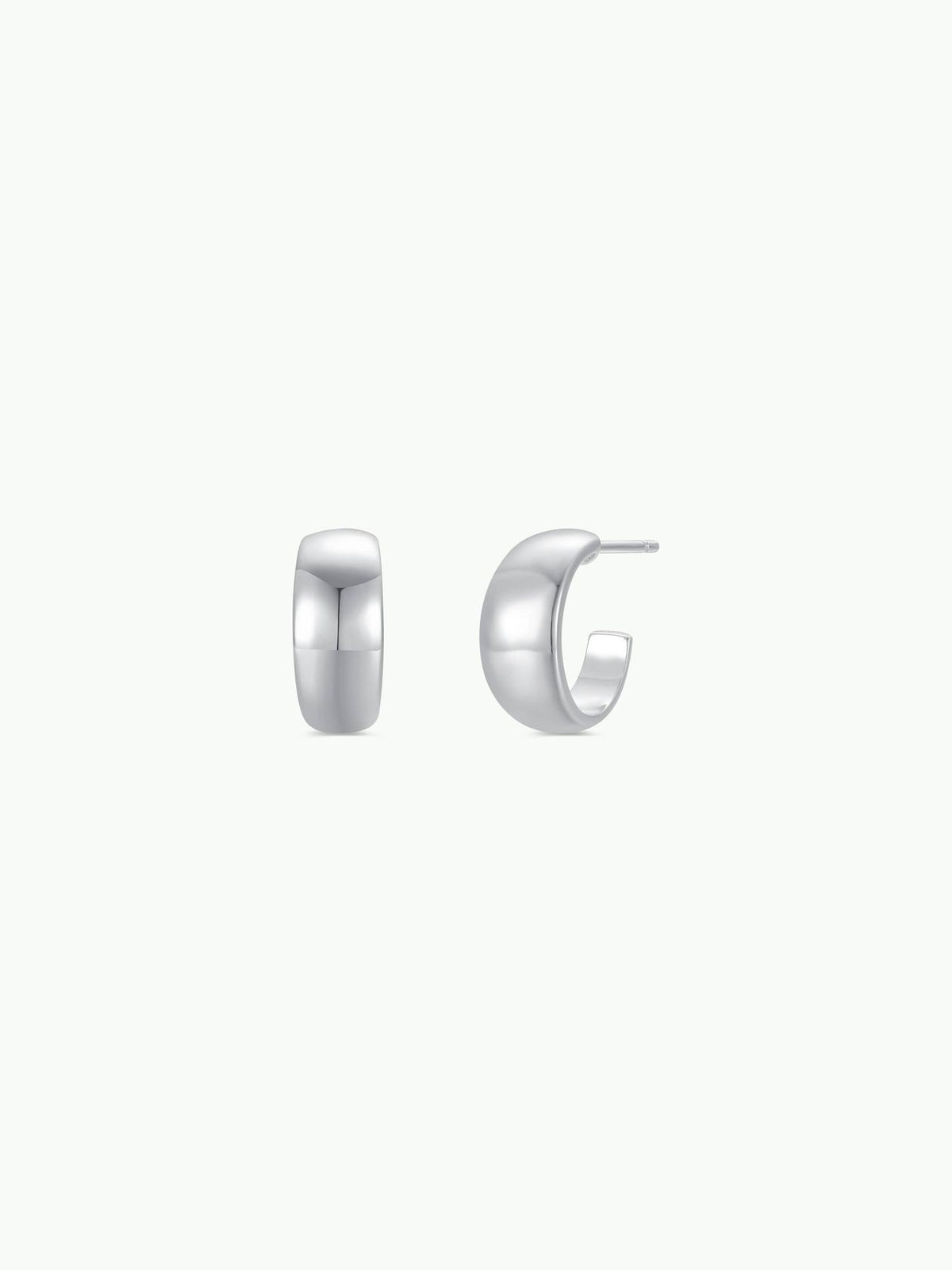 Silver Hoop - Wide - Earrings
