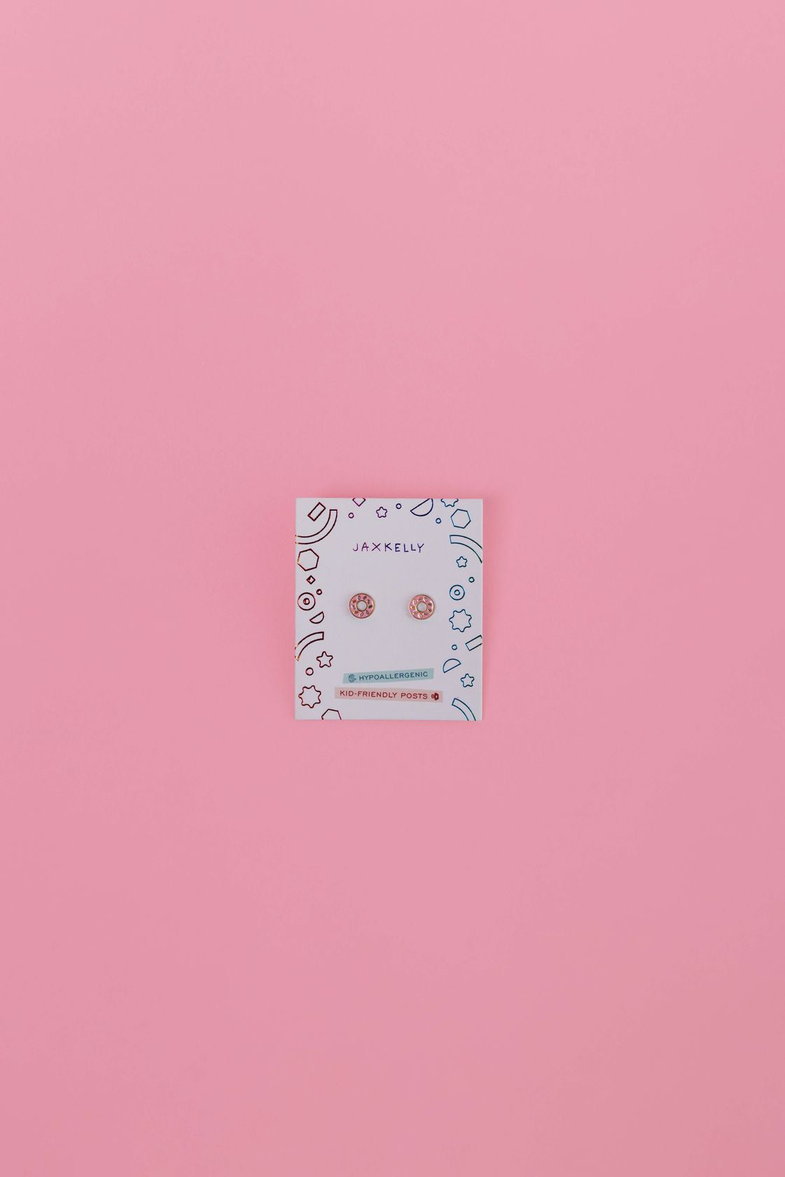 Donut Enamel Flat Back Kids Earrings