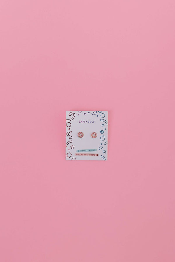 Donut Enamel Flat Back Kids Earrings