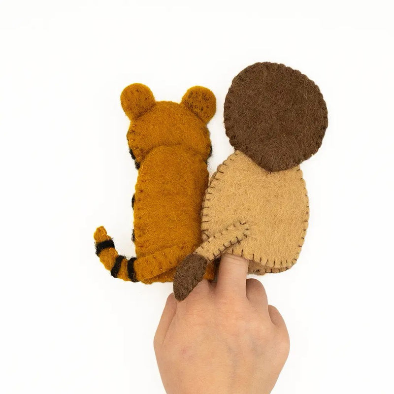 Lion + Tiger Finger Puppets