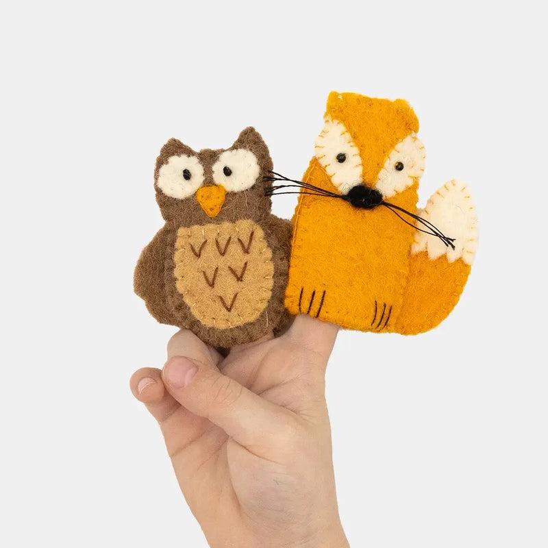 Owl + Fox Finger Puppet