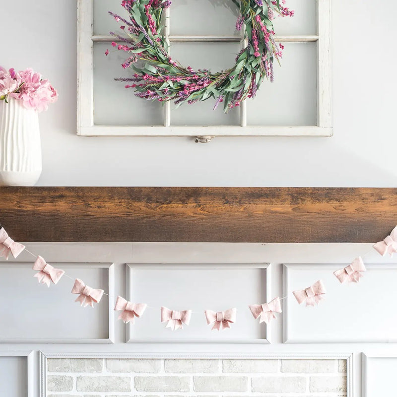 Pink Bow Garland