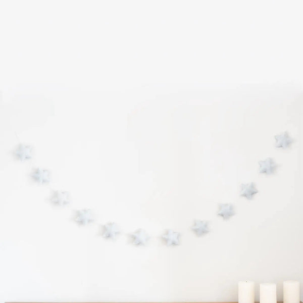 Dusty Blue Star Garland