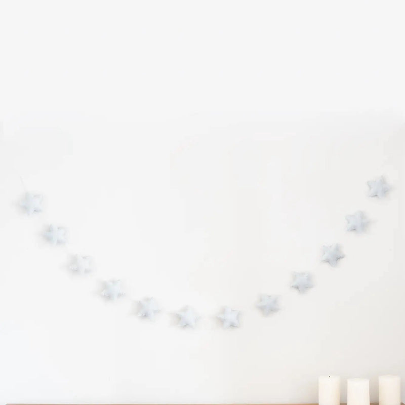 Dusty Blue Star Garland