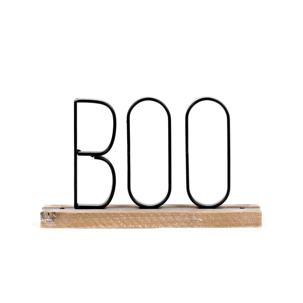 BOO Metal Wood Home Decor