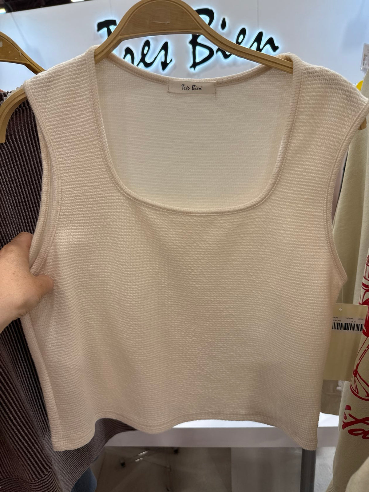 Square Neck Cream Tank