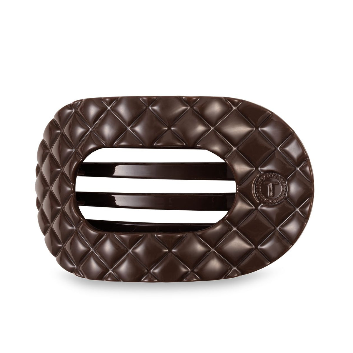 Teletie Flat Hair Clip - Large - Truly Taupe Quilted