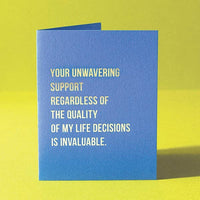 Your Unwavering Support - Greeting Card