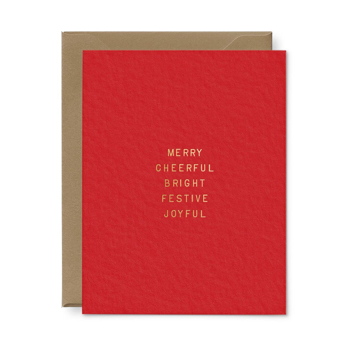 Merry Cheerful Bright Holiday Greeting Card: Box of 6