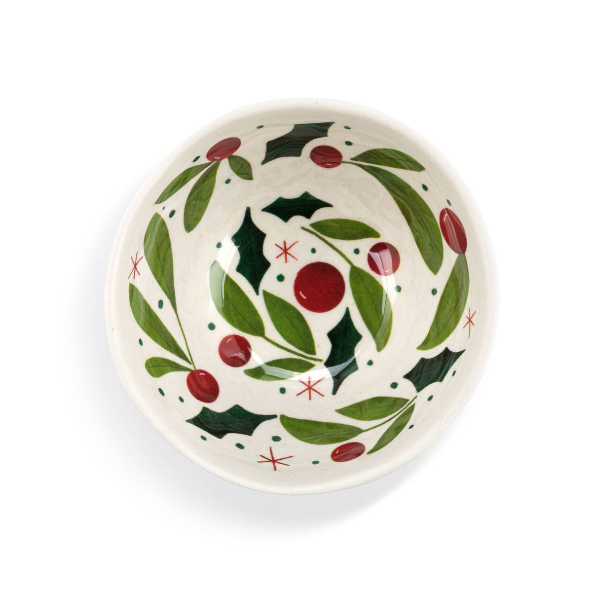 Holly Leaves Melamine Dip Bowl - 12oz