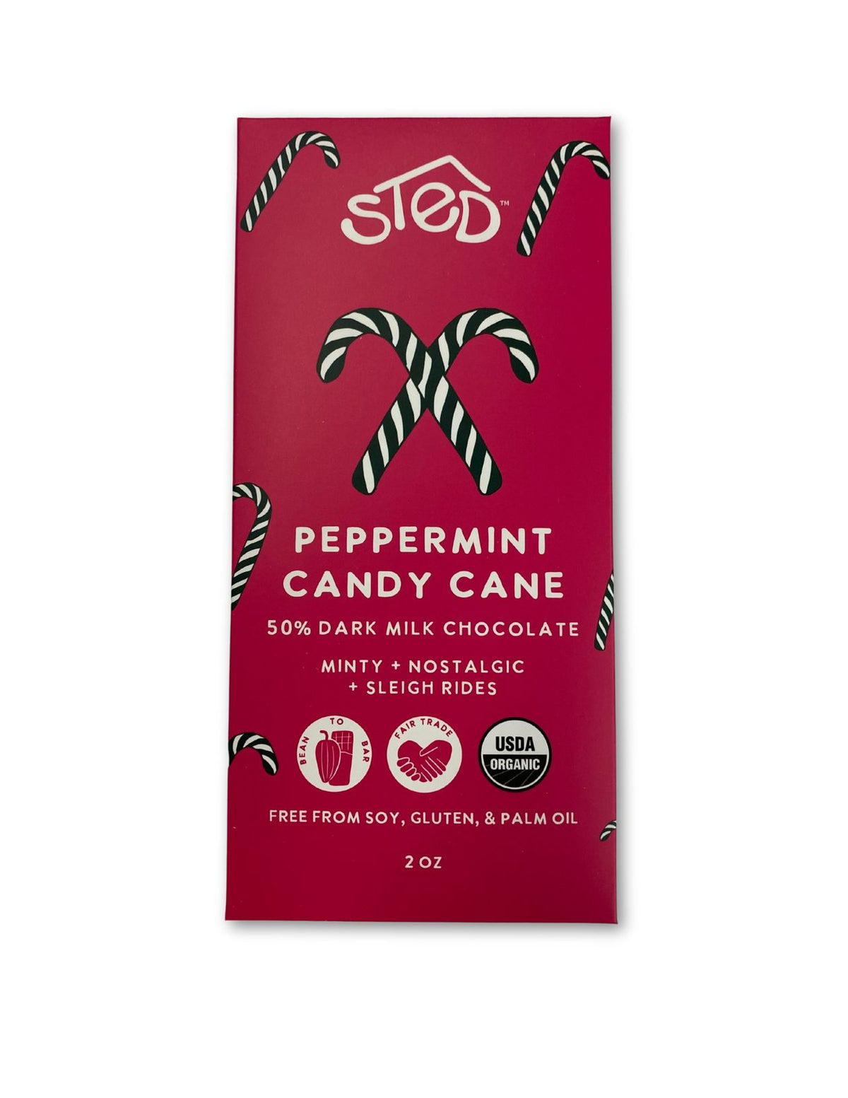 Peppermint Candy Cane Chocolate Bar