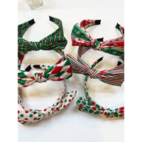 Christmas Bow Headband - Mystery Print