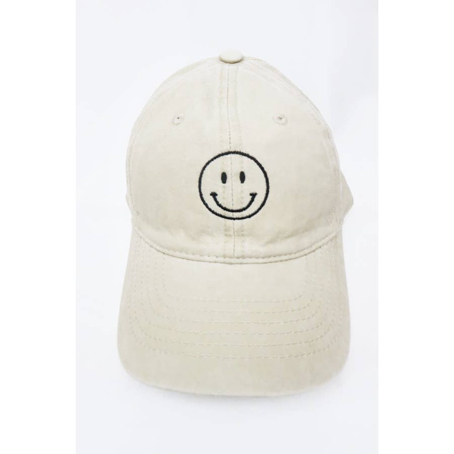 Smile Face Embroidered Baseball Hat