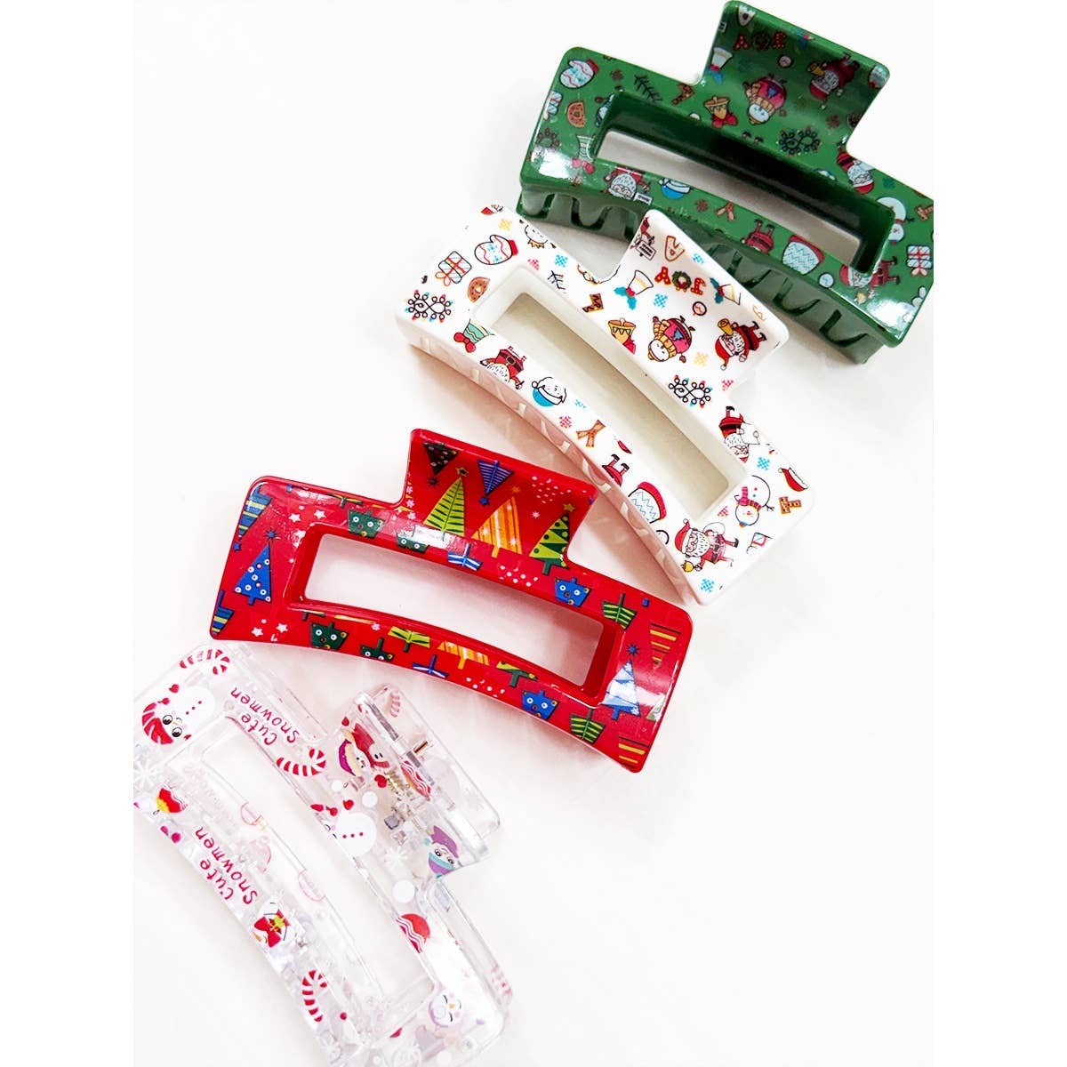 Holiday Square Claw Clip - Mystery Color