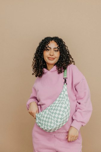 Lucky Check Crescent Bag