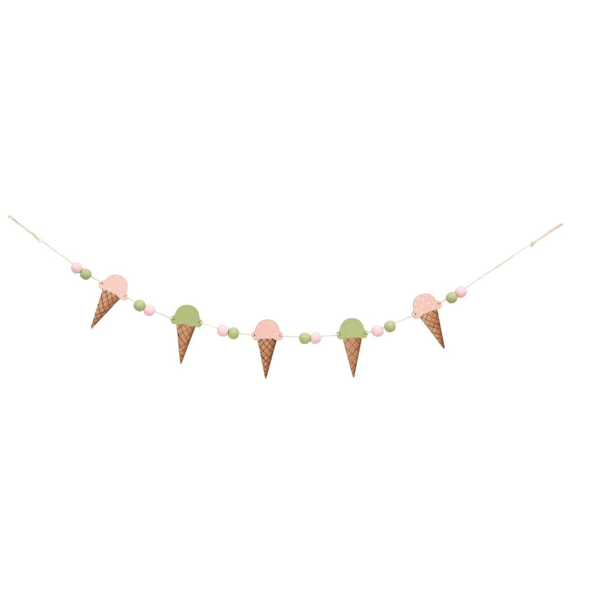 Ice Cream Wood Bead Garland