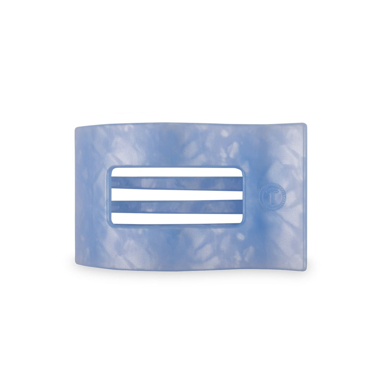 Teletie Flat Rectangle Hair Clip | Medium | Blue Lagoon