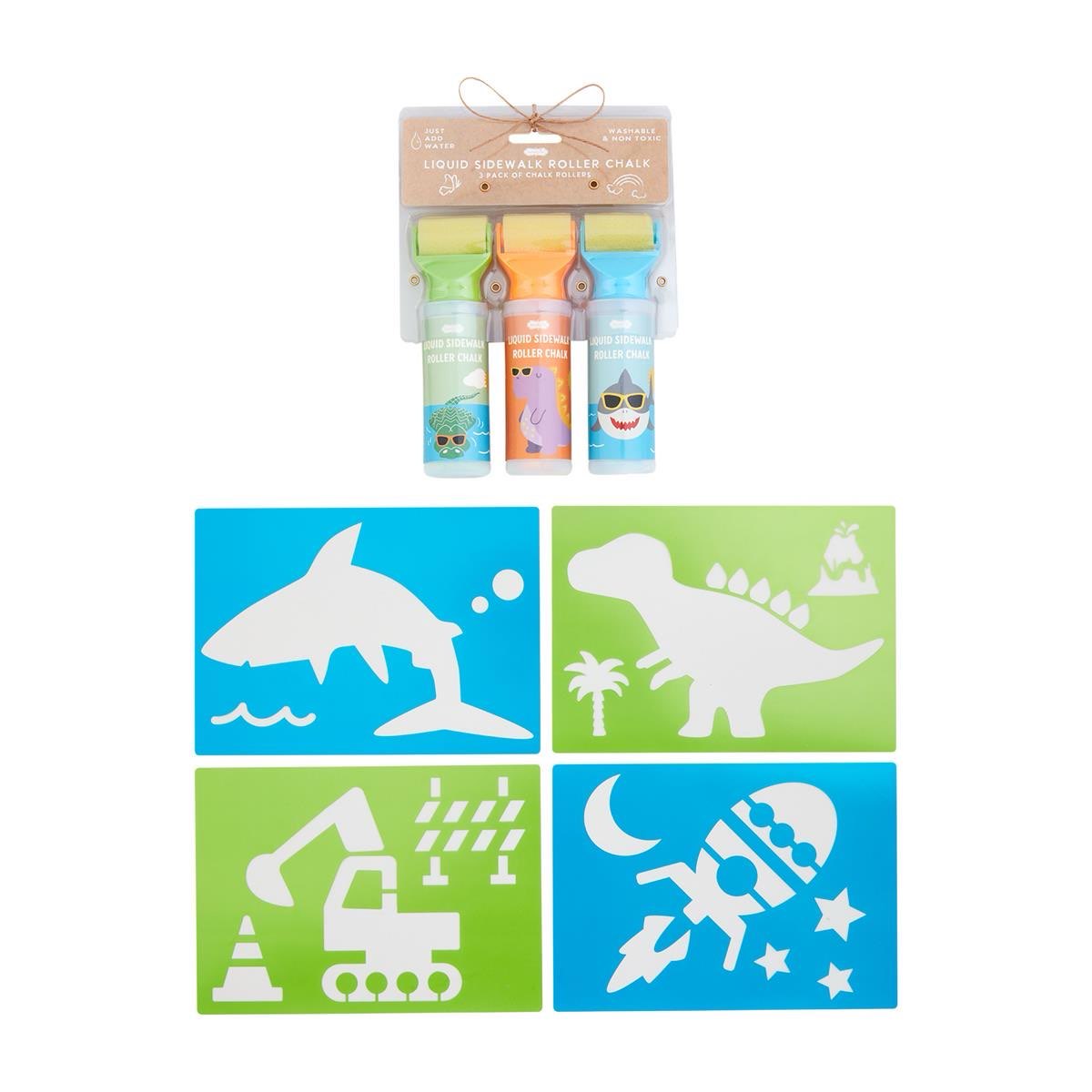 Blue/Green Adventure Chalk Roller Set