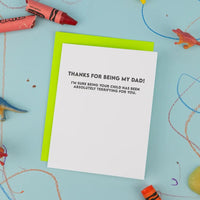 Thanks For Being My Dad - Father's Day Card