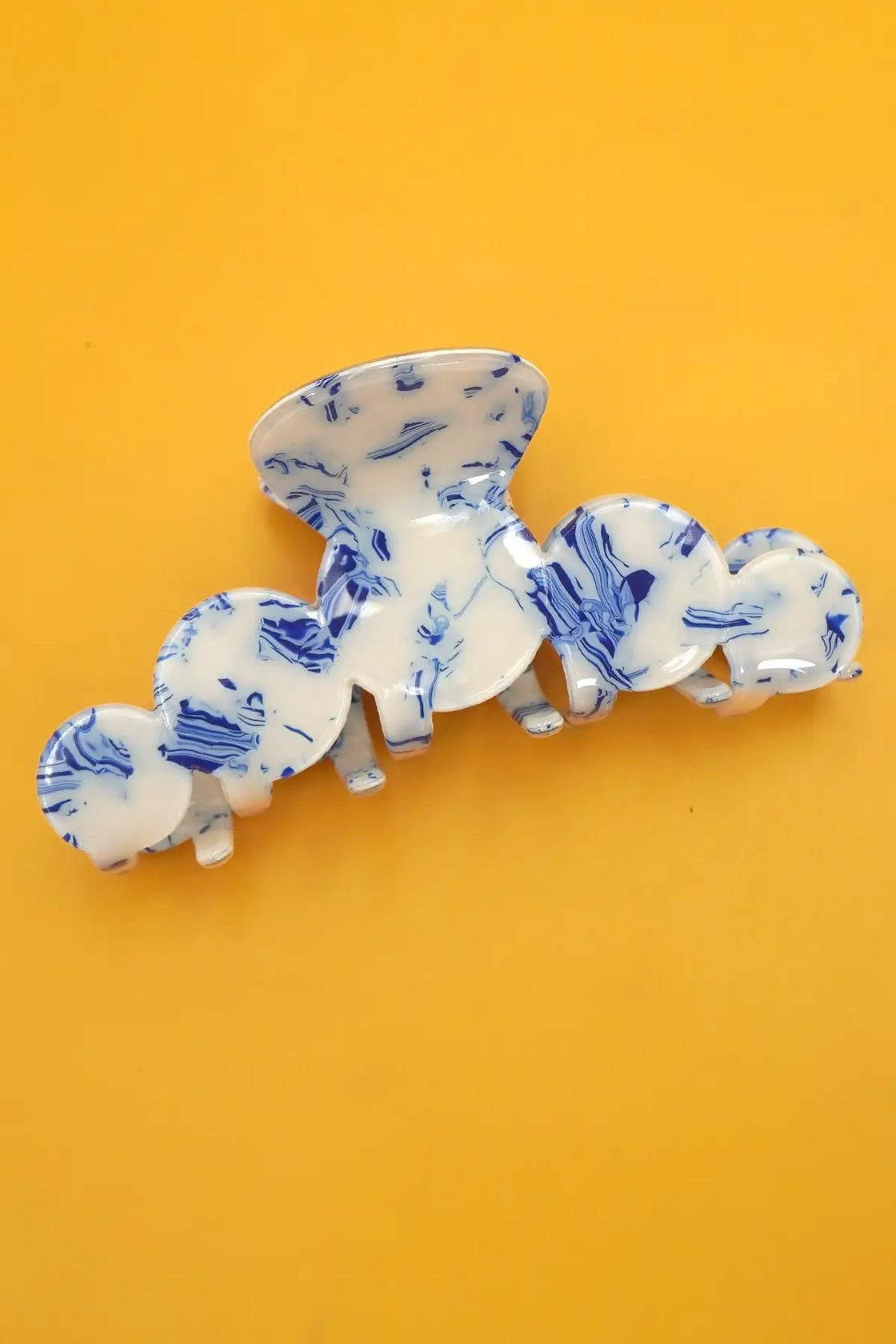 Blue Round Hair Claw Clip