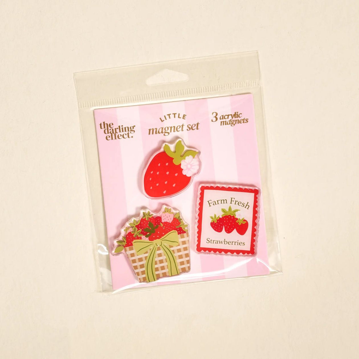Farm Fresh Strawberries Magnet Set