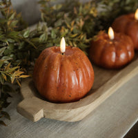4" Tall Pumpkin 3D Flame Candle