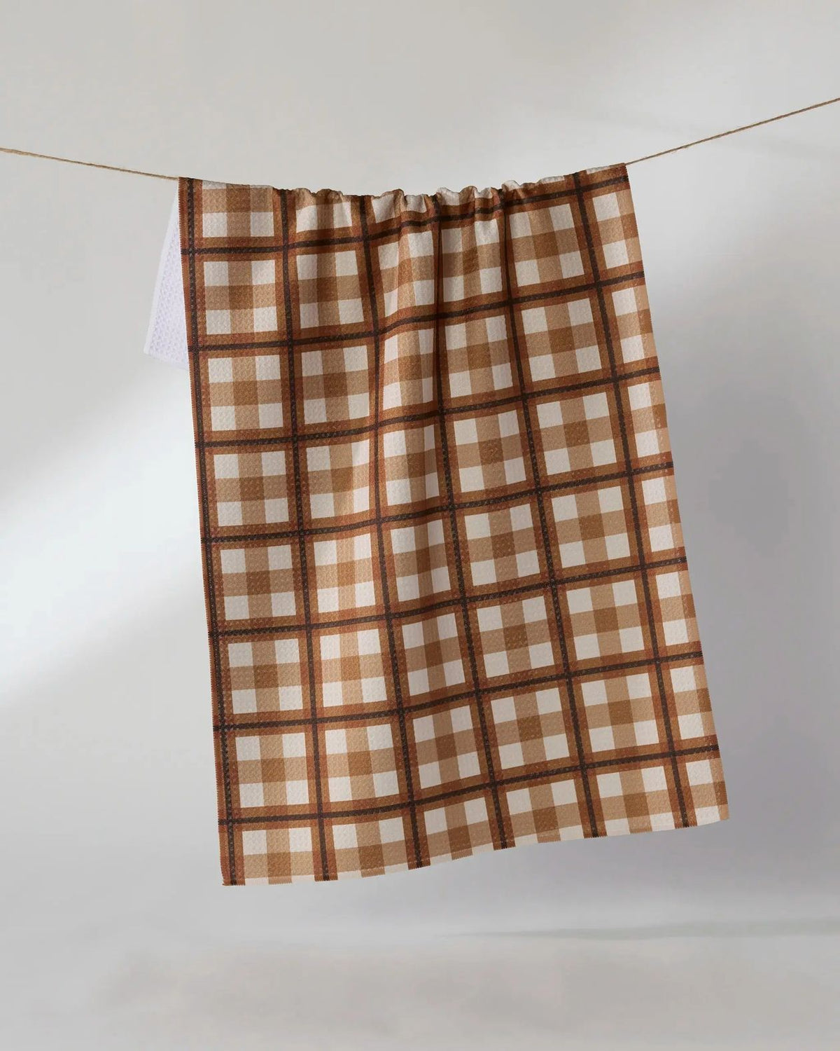 Geometry Tea Towel - Rich Cocoa