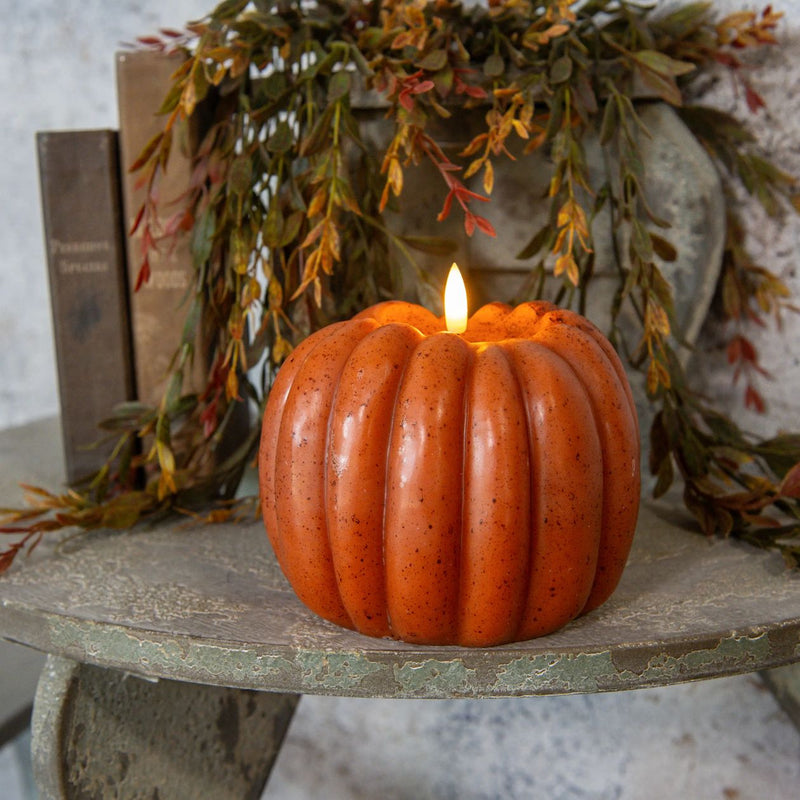 5" Pumpkin 3D Flame Candle
