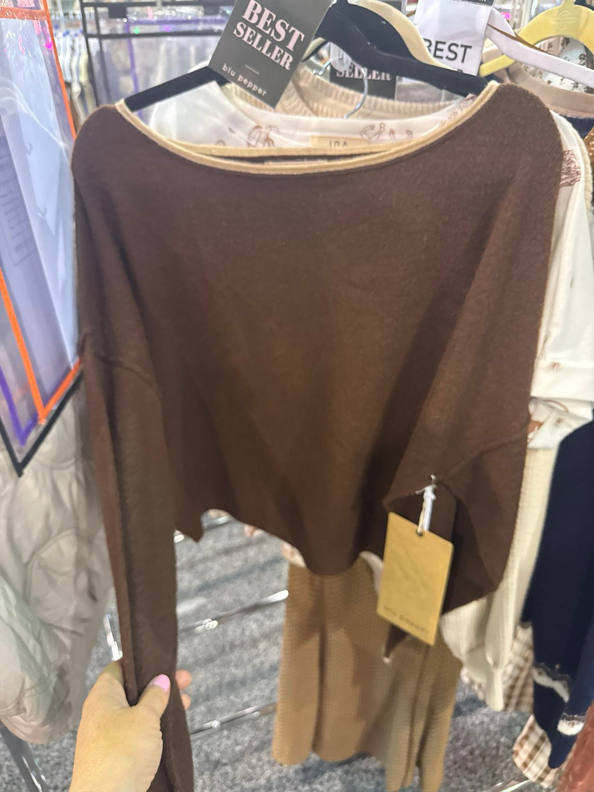 Cocoa Boat Neck Knit Top