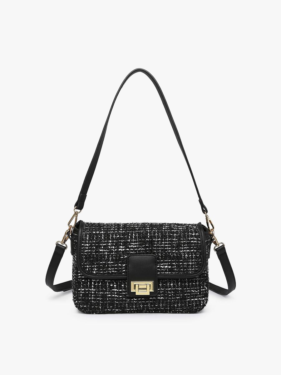 Elodie Tweed Gold Accent Crossbody