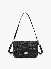 Elodie Tweed Gold Accent Crossbody