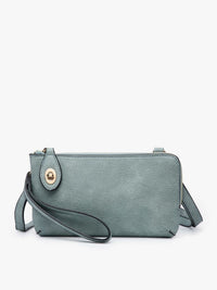 Teal Twist Lock Crossbody/Wristlet Bag