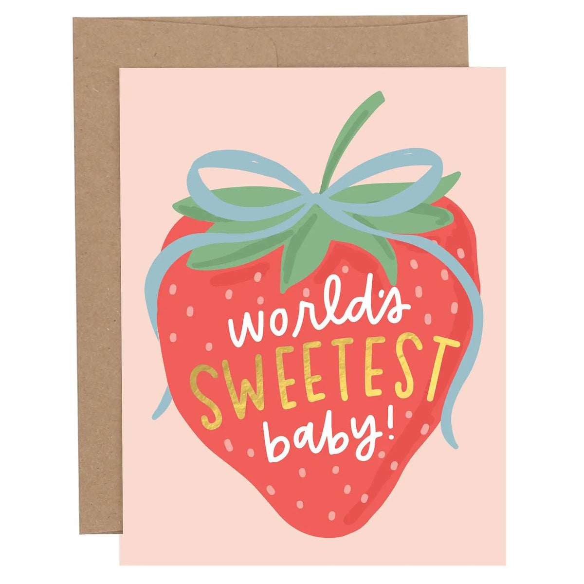 World's Sweetest Baby Strawberry Card