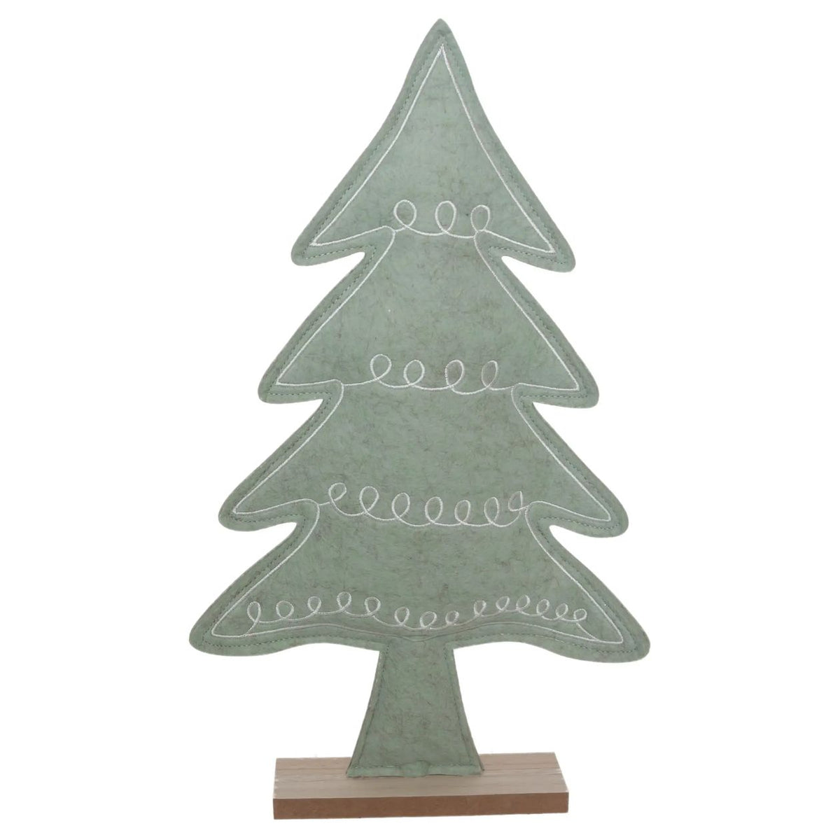 Swirling Felted Christmas Tree Decor