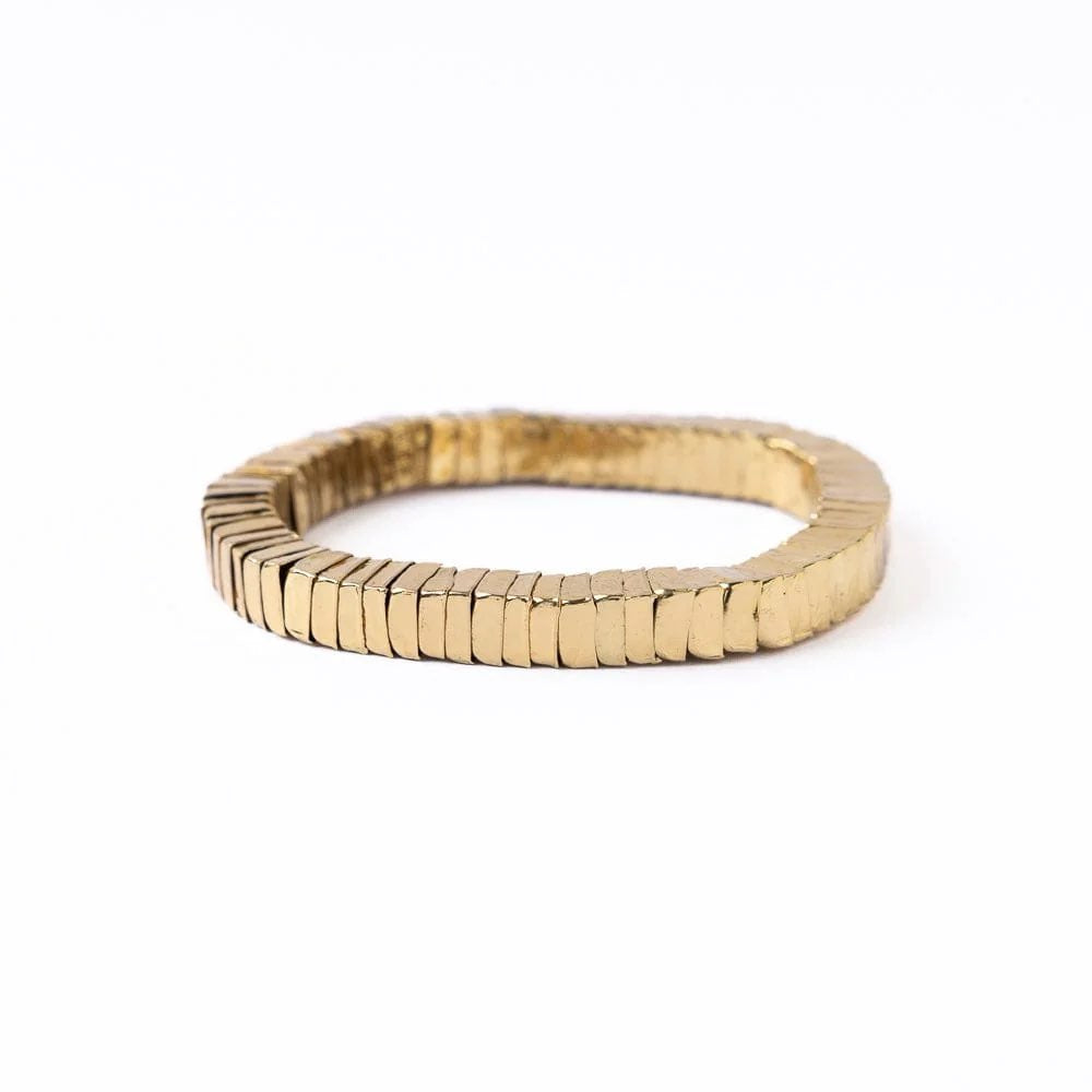 Gold Square Stretch Bracelet