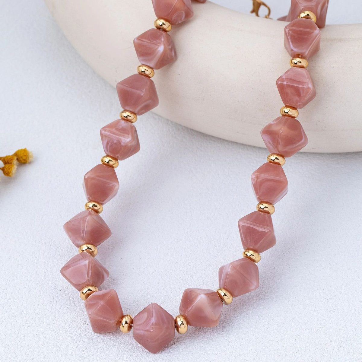 Blush Beaded Necklace