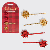 Gift Bow Metal Bobby Pin 4pc Set