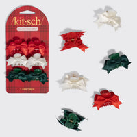 Mini Bow Holiday Claw Clip 6pc Set