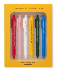 Teaching Is A Work of ❤️ - Quotable Gel Pen Set